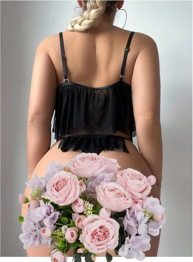 Sexy Lingerie Sets Sheer Mesh Bridal Babydoll Lingerie by OYOANGLE, photograph 2 of 4