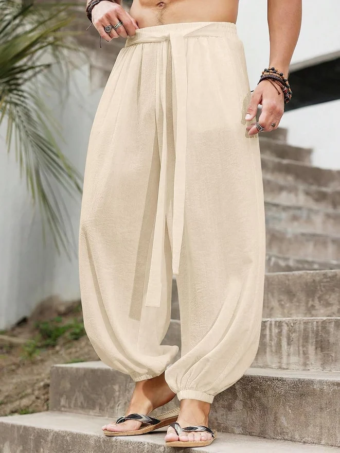 Harem Pants with Pocket Baggy Hippie Loose Fit Elastic Waist by OYOANGLE, photograph 2 of 3
