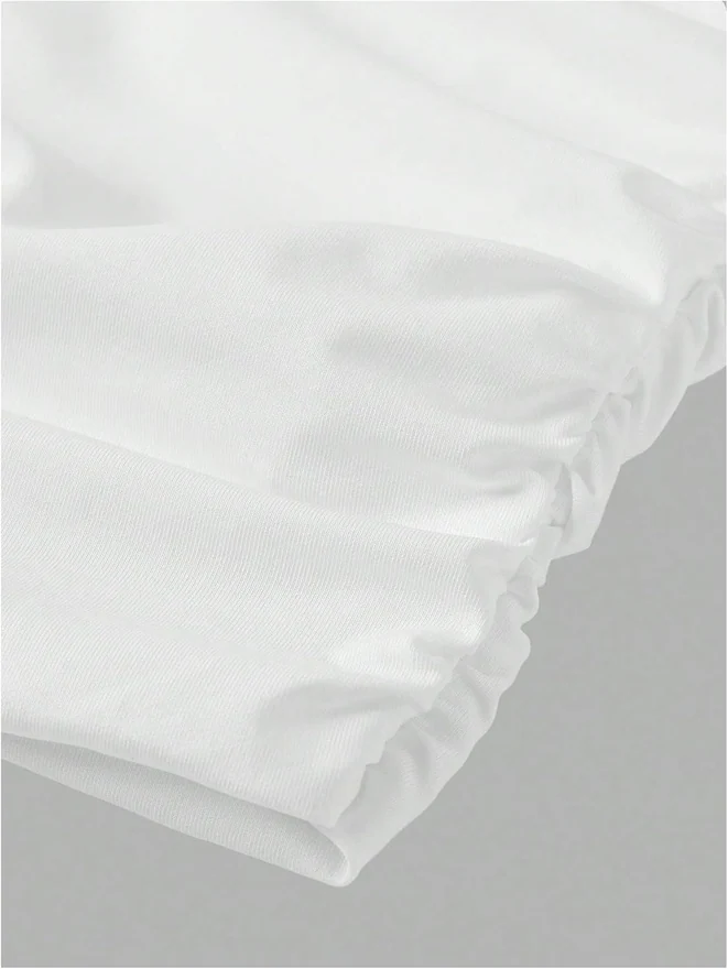 Girl's Strapless Ruched Cropped Tube Tops White by OYOANGLE, photograph 3 of 4