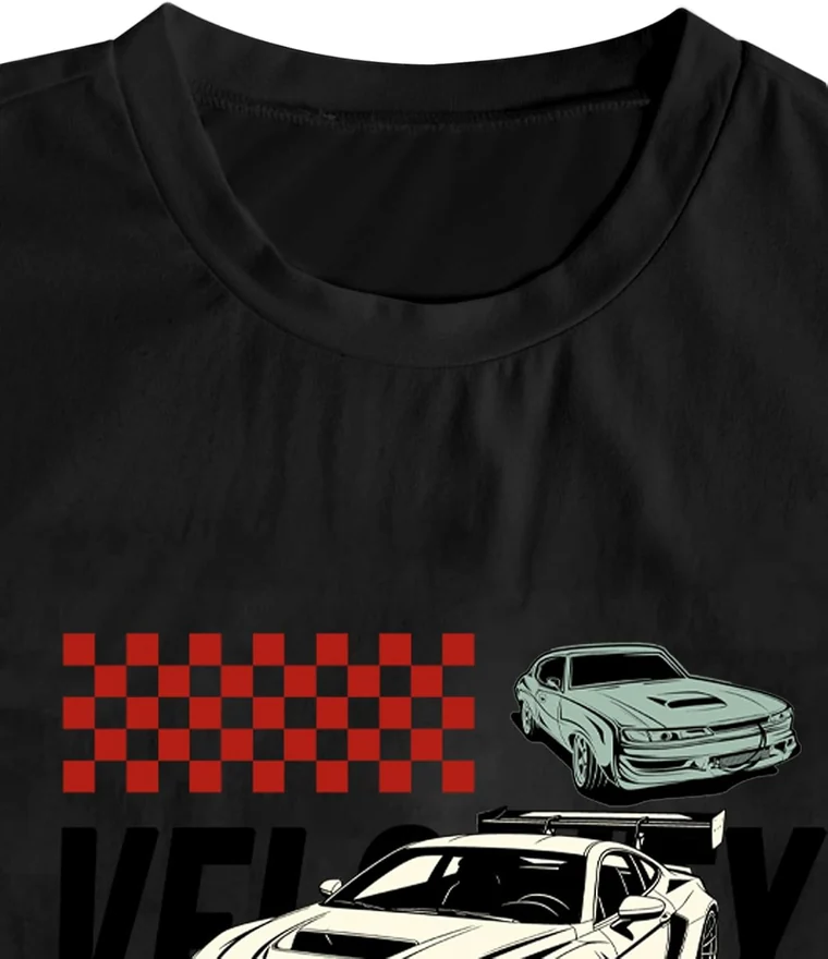 Car Graphic Top Crew Neck Short Sleeve Y2 Summer T Shirt by OYOANGLE, photograph 3 of 4