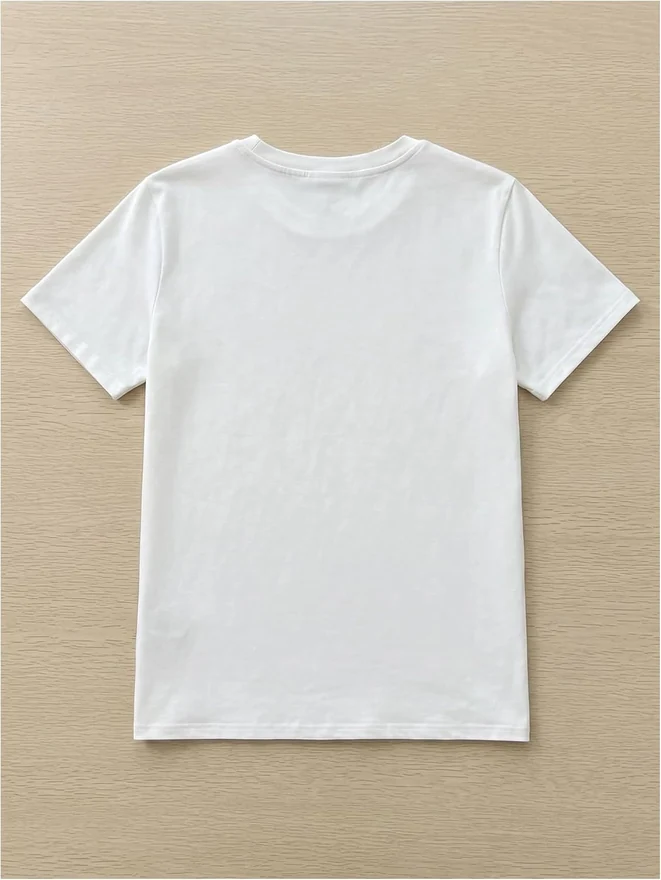 Lemon Embroidered Graphic Tees Short Sleeve Crew Neck Casual T by OYOANGLE, photograph 3 of 3