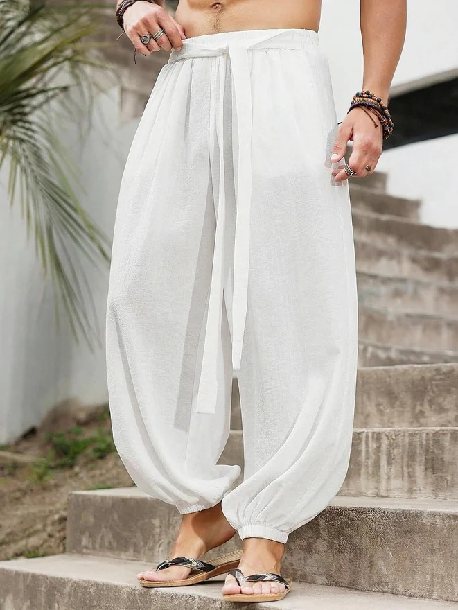 Harem Pants with Pocket Baggy Hippie Loose Fit Elastic Waist by OYOANGLE, photograph 2 of 3