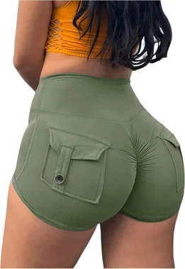 3″ Workout Cargo Shorts with Pocket Army Green in Army Green