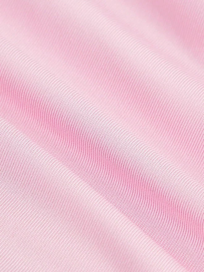 Girl's Strapless Ruched Cropped Tube Tops Pink by OYOANGLE