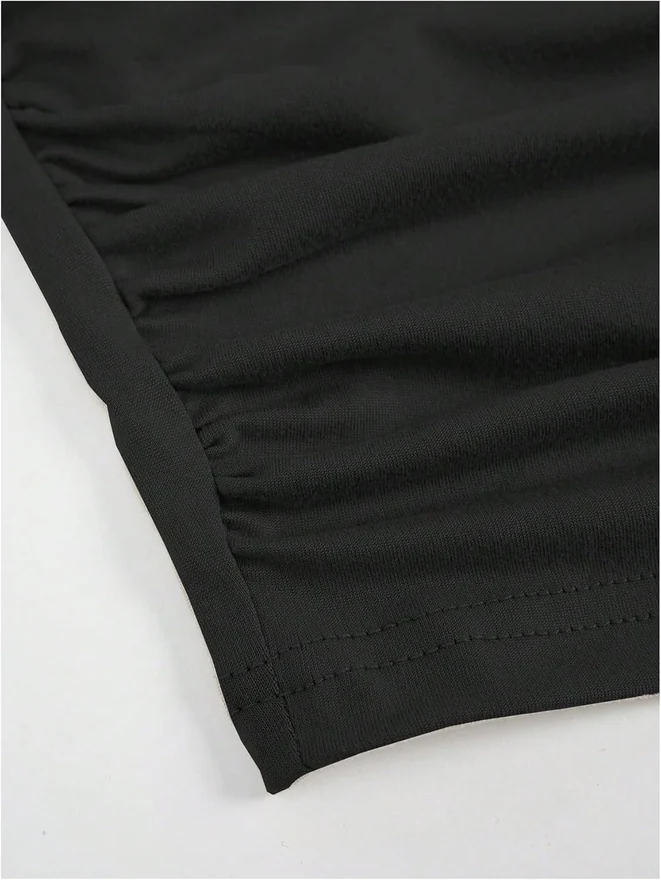 Y2 Hooded T Shirts Long Sleeve Ruched Rave Grunge Cropped Tops by OYOANGLE