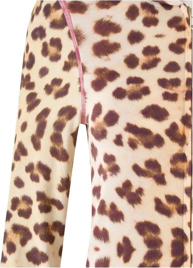 2 Piece Lounge Set Leopard Print Zip Up Hoodie Shirts and by OYOANGLE, photograph 2 of 2