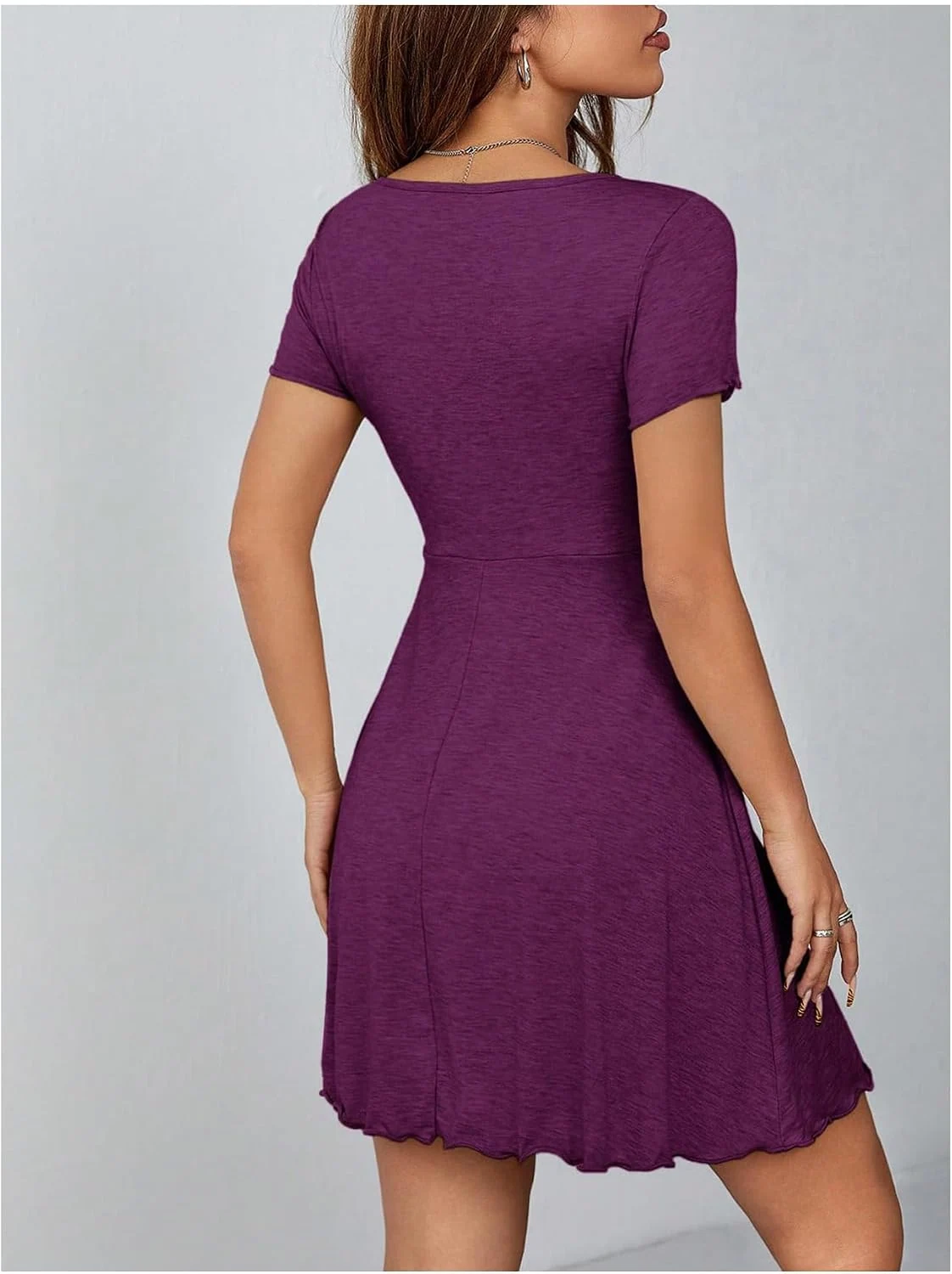 Summer Casual Short Sleeve Drawstring Front Tshirt Dress by OYOANGLE, photograph 1 of 3