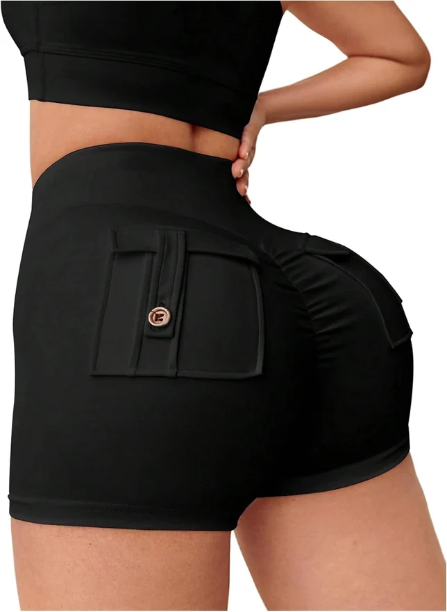 Workout Shorts High Waisted Scrunch Butt Seamless Athletic Yoga by OYOANGLE
