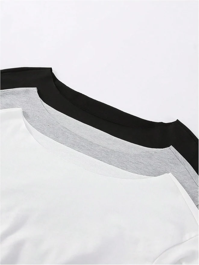 3 Pack Off The Shoulder Sweatshirts Long Sleeve Oversized Y2k by OYOANGLE, photograph 4 of 4
