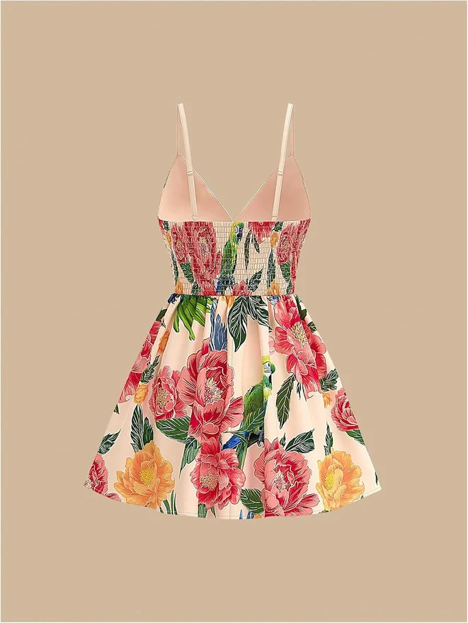 Hawaiian Tropical Dresses for Women Floral Summer Sundress by OYOANGLE, photograph 4 of 4