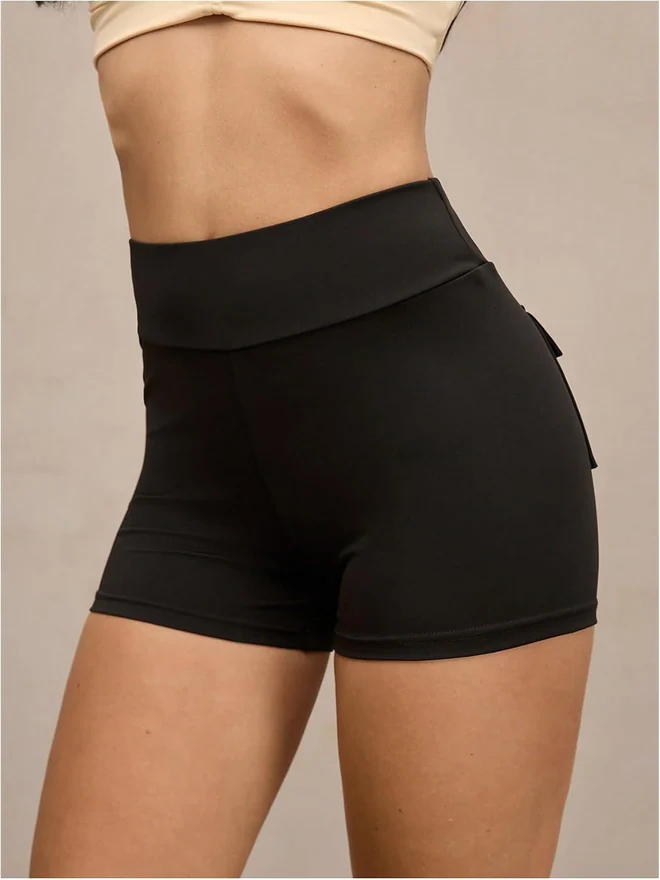 Workout Shorts High Waisted Scrunch Butt Seamless Athletic Yoga by OYOANGLE, photograph 3 of 4