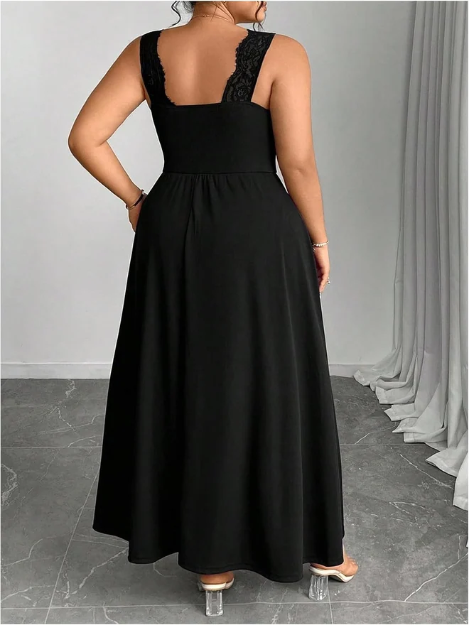 Plus Size Formal Evening Maxi Dress Wedding Guest Party by OYOANGLE