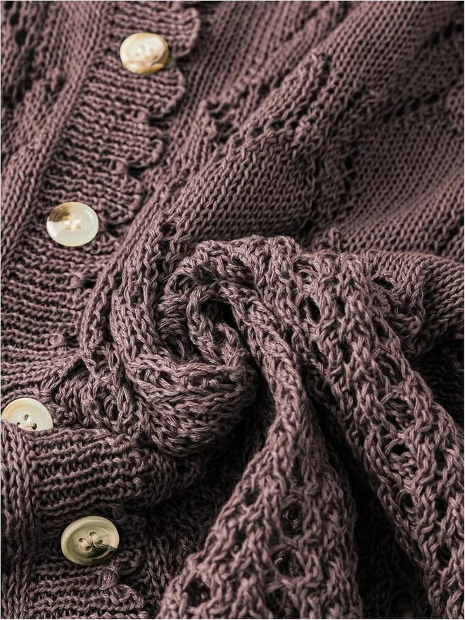 Plus Size Crochet Cardigans Short Sleeve Summer Sweaters by OYOANGLE, photograph 4 of 4