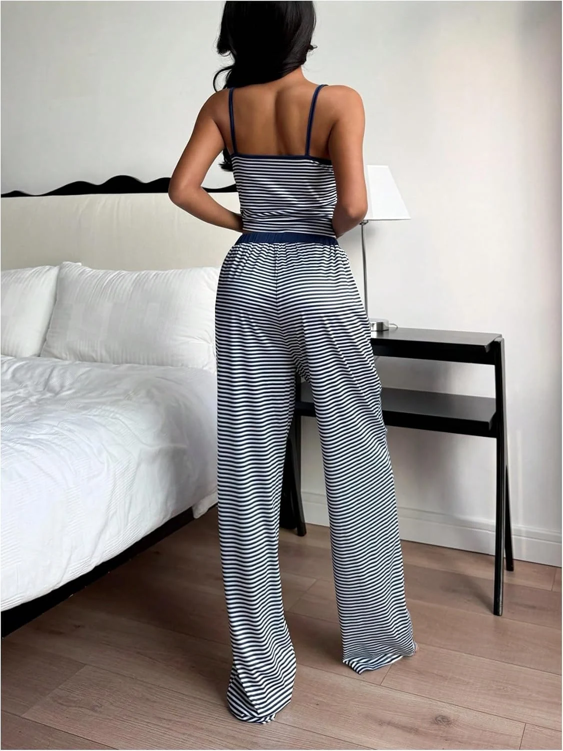 Pajamas Set 2 Piece Summer Cute Pjs Y2K Striped Pants Set by OYOANGLE, photograph 1 of 3