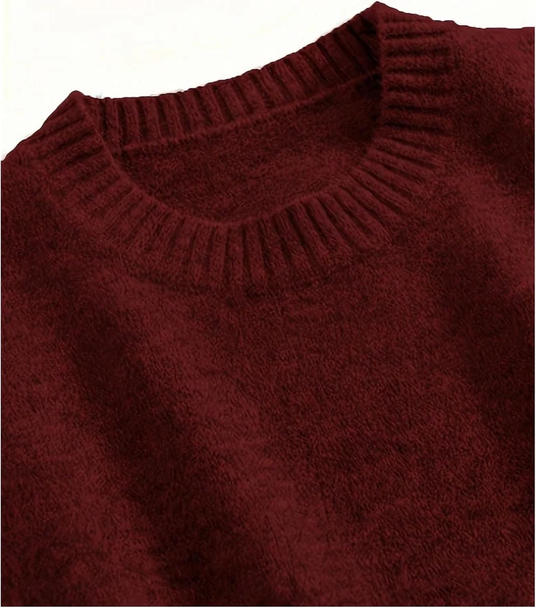 Split Hem Crew Neck Basic Sweater Vest Sleeveless Pullover by OYOANGLE, photograph 2 of 2