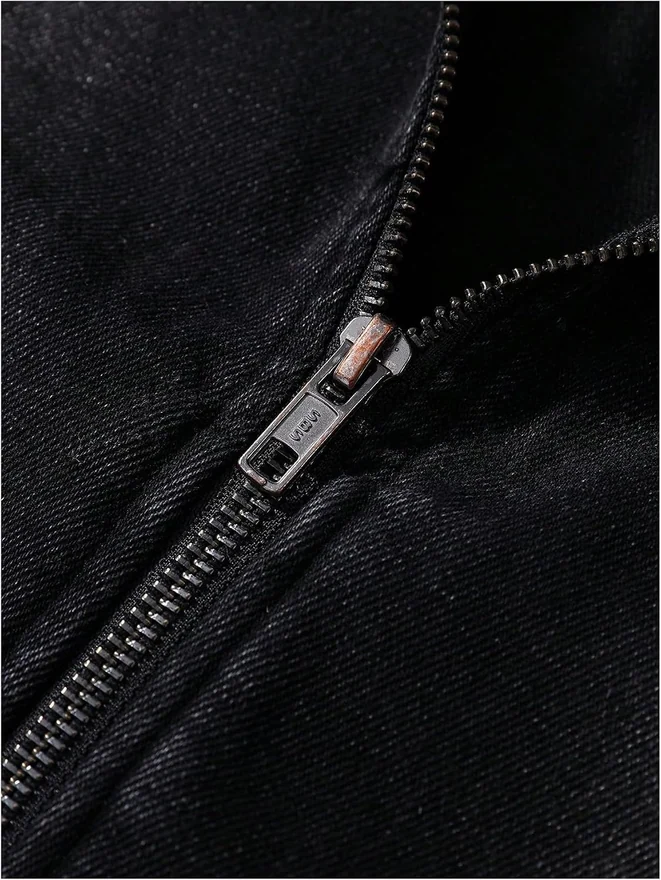 Zip Up Sleeveless Denim Jacket Frayed Raw Hem Jean Jackets by OYOANGLE, photograph 4 of 4