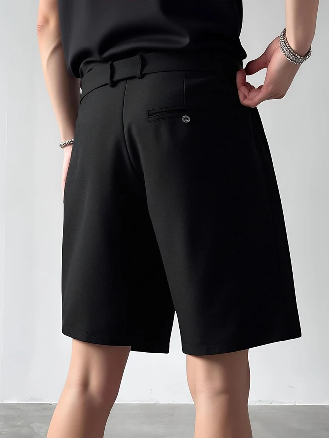 Summer Pleated Dress Shorts Casual Golf Shorts Loose Jorts by OYOANGLE, photograph 2 of 4