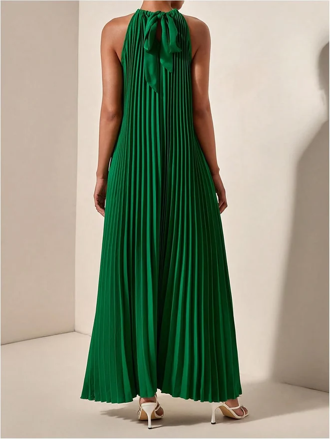 Summer Long Maxi Dress Wedding Guest Party Vacation Dress by OYOANGLE, photograph 2 of 4