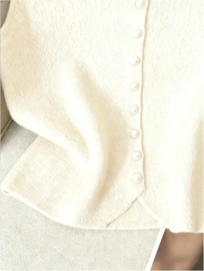 Button Up Sweater Vest Mock Neck Sleeveless Dressy Knit Top by OYOANGLE, photograph 3 of 4