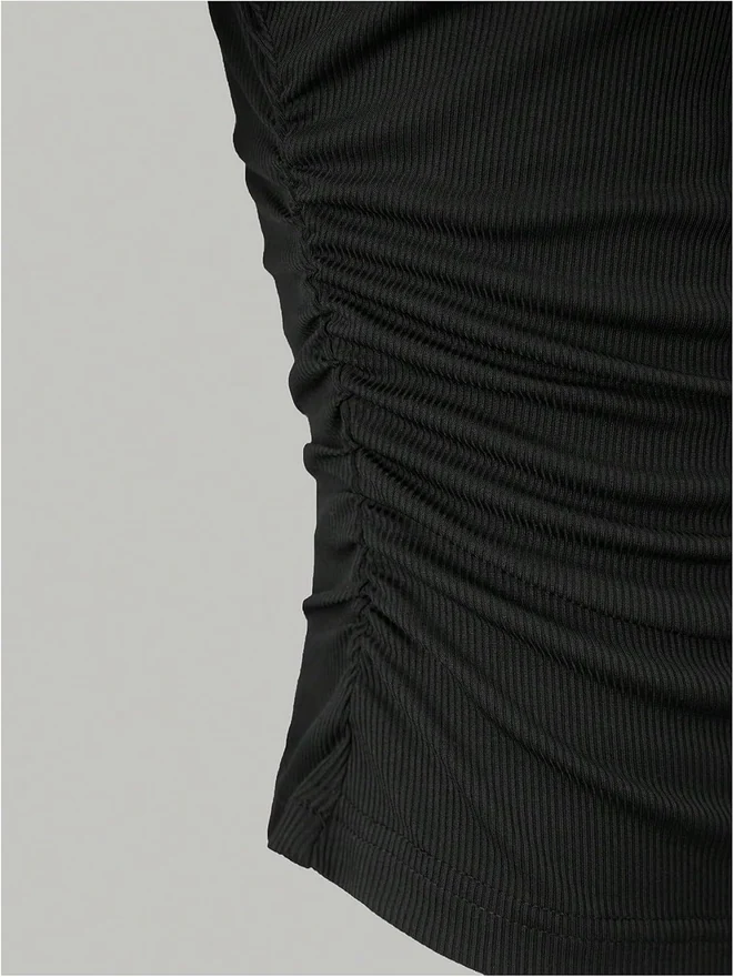 3 Pack Business Casual Outfits Mock Neck Ribbed Tank Tops by OYOANGLE, photograph 4 of 4