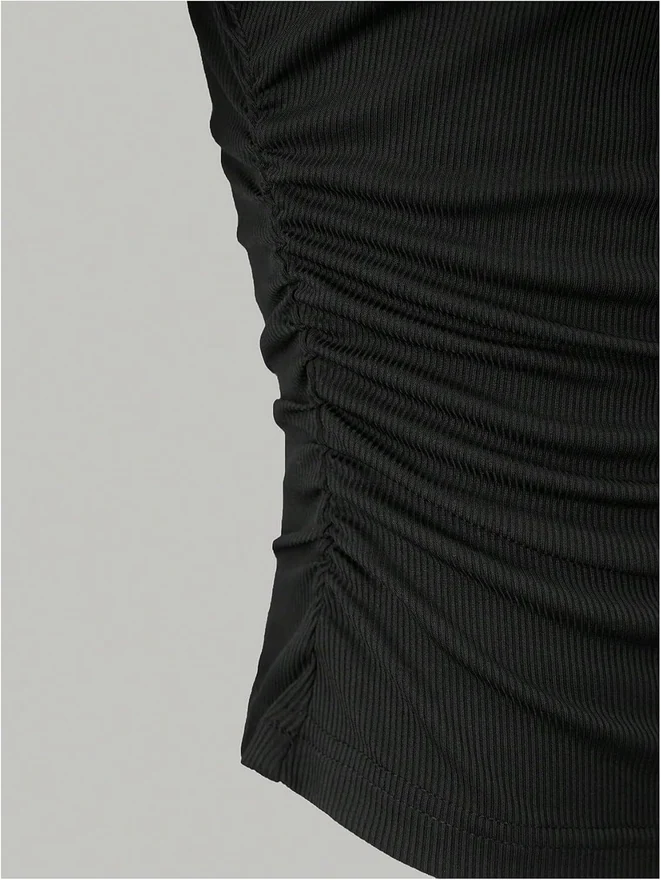 3 Pack Business Casual Outfits Mock Neck Ribbed Tank Tops by OYOANGLE, photograph 4 of 4