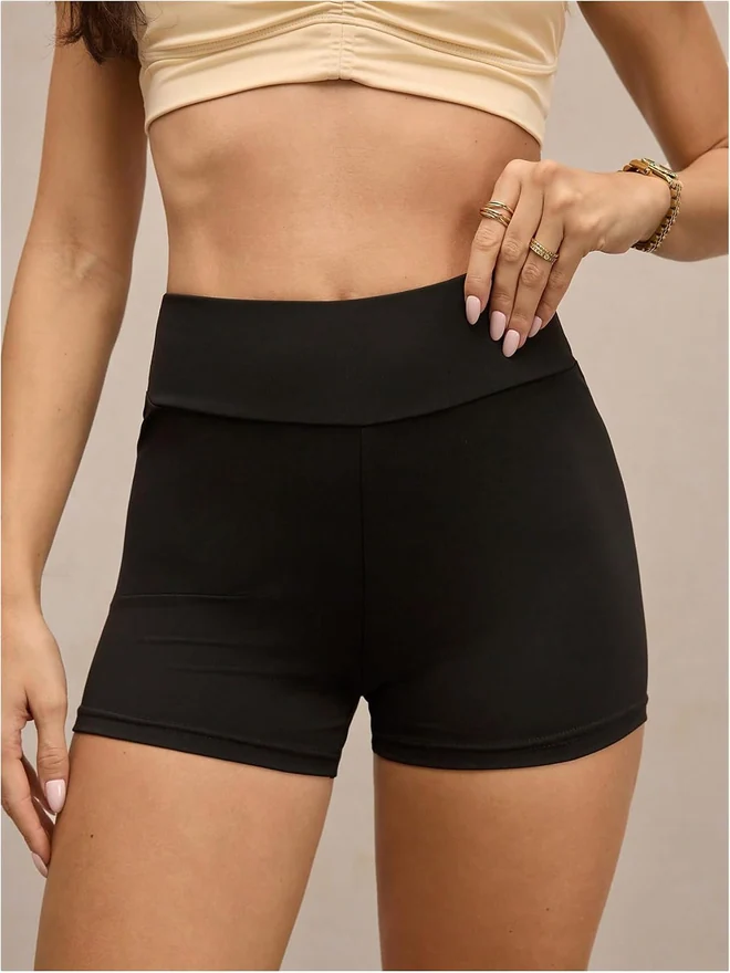 Workout Shorts High Waisted Scrunch Butt Seamless Athletic Yoga by OYOANGLE, photograph 2 of 4