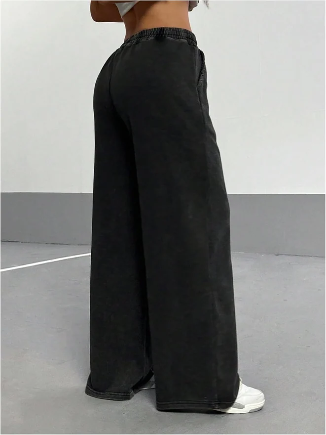 Wide Leg Y2K Vintage Sweatpants Hip Hop Streetwear Pants by OYOANGLE, photograph 2 of 3